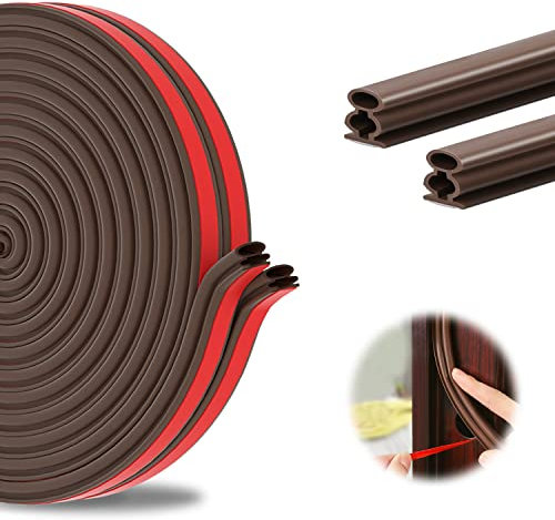 10 x 10mm/10 x 15mm Paraspifferi e Guarnizioni Finestre Porte Legno, Guarnizione Finestra Adesiva Impermeabile, Guarnizioni per Porte e Finestre per Porte e Finestre Insonorizzata (10m) (10 x 15 mm)