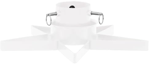 vidaXL Christbaumständer Weiß 47x47x13,5 cm Metall Sternform 2,1 m 0,9 L Wassertank 35-85 mm Stammdurchmesser