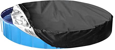 Qihuyi Pool Poolabdeckung Runde, 366CM/122CM/162CM Wasserdichtes Oxford-Tuch Abdeckplane für Schwimmbecken, Solarmatten für Pools, Schwimmbadabdeckung für Außenhöfe, Gärten, Sommer, Winter