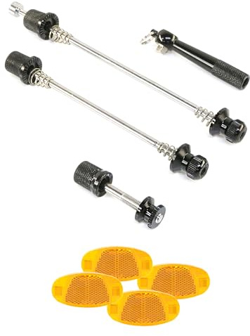 Point Schnellspanner Fahrrad Set mit Schnellspannhebel - VR 180mm, HR 145mm - mit Quick Release & Fahrrad Diebstahlschutz ideal für Alltag Tour & Pendler - Kompatibel mit Mountainbike E-Bike Rennrad