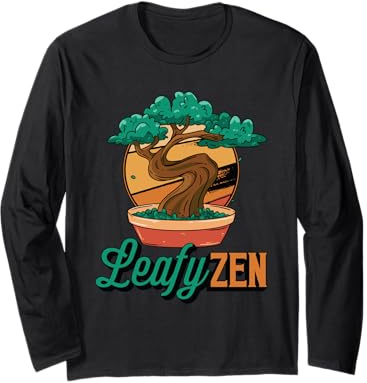 Bonsaï japonais zen feuillu, arbre de jardinage, bonsaï art Manche Longue