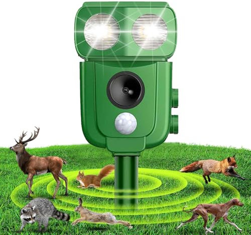 Repellente per Gatti, Dissuasori per Piccioni, 2025 Nuovo Ultrasuoni Solare Repellente Gatti Repeller per Piccioni,Uccelli,Cani,Topi,Volpi, Ultrasound per Animali