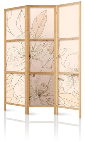 framed concept – paravent en Bois 3 Panneaux 135 x 172 cm, Style Oriental, cloison décorative intérieure