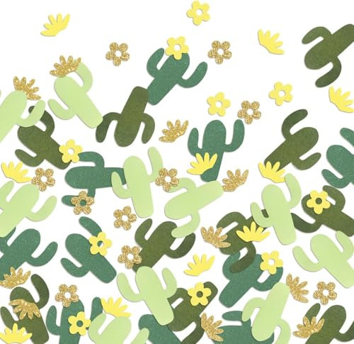 Cactus Cactus Coriandoli Piante Grasse Baby Doccia Ragazza Decorazione Da Tavolo Glitter Verde Oro Spargere Rosa Fiore Carta Accessori Artigianali Fiore Giallo Fiore