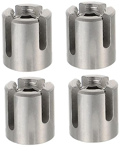 KICHOUSE Abrazadera de Cable Inoxidable 4 Piezas Clip de Sujeción Transversal Fijación Segura para Jardinería Estable de