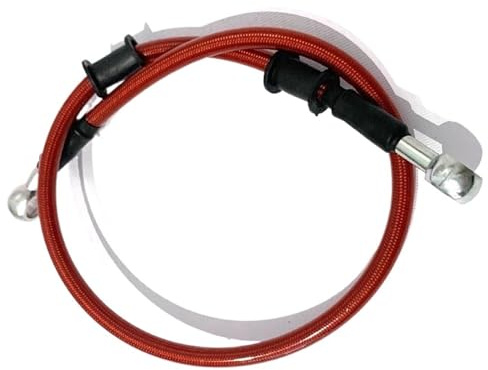 Conduites de frein Tuyau de frein pour modification de moto, 40-80 cm, tuyau d'huile de frein à disque, tuyau de frein en acier(Red 80cm)