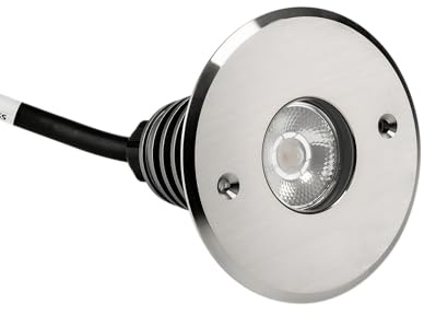 NIVISS Spot LED 5W 30° 3000K 395lm IP67 230V Exterieur Luminaire Encastré au Sol Ground Standard Pro