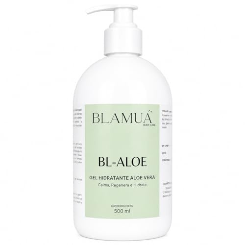 GEL ALOE VERA HIDRATANTE BLAMUA 500ml – Calma, Regenera e Hidrata la Piel – Ideal Post-Depilación, tras Afeitado o Exposición Solar