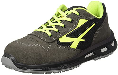 U-Power Red Lion® Yellow, Leather Zapatos de seguridad, Zapatillas deportivas ligeras antipinchazos unisex, suela Bast, inserto Infinergy, con puntera de aluminio - Yellow 43