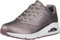 Skechers Uno- Rose Bold Sneaker Damen, Silber (Pewter Duraleather Pew), 39 EU