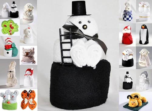 JACK Frottier Geschenk Set viele Modelle Handarbeit Origami Gästetuch Handtuch Waschhandschuh, Motiv/Art:Schornsteinfeger