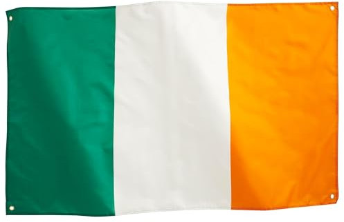 Runesol Republik Irland Nationalflagge 3x5, 91x152cm, Tricolour Banner, 4 Ösen, Messingöse In Jeder Ecke, Sechs-Nationen-Rugby, Irische Feierlichkeiten, St. Patrick's Day, Premium-Flagge, Wasserdicht