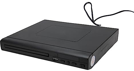 Mini Lettore DVD Portatile, Lettore DVD HD USB per TV con Telecomando, Lettori CD DVD Compatti con Uscita AV, Supporto Ingresso USB DVD, CD DA, MP3, CD R, CD RW (Spina UE)
