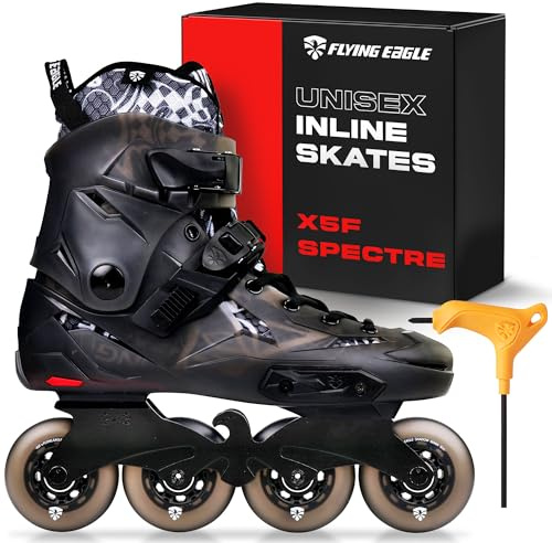 Flying Eagle X5F Spectre Freeskates - Pattini in linea professionali per adulti, pattini a rotelle da uomo, pattini in linea urbani, scarpe da pattinaggio all'aperto, pattini a rotelle per adulti