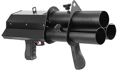 MFYDPP Máquina De Cañón De Confeti De 3 Disparos, Lanzador De Confeti, Recargable(Color:Sin Luces LED)