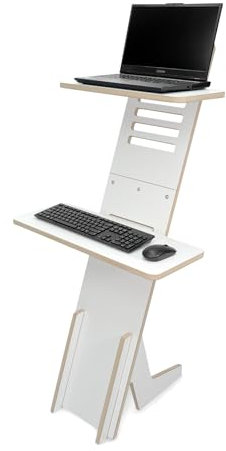 CAWI Stehschreibtisch | Standsome Holz Stehpult | Laptop- und Rednerpult | Made in EU