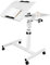 WRMING Beistelltisch mit Rollen, Laptoptisch Höhenverstellbar für Couch, C Form Beistelltisch Bett Klappbar 90° / Drehbar 360° aus Holz & Metall, Super Robust, Stabil, Weiß Sofatisch