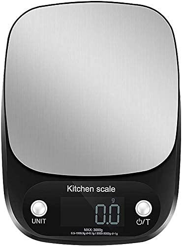 CEHJZQRPL Básculas electrónicas Básculas de cocina digitales de alta precisión de 10 kg / 0,1 g Mini básculas de bolsillo for joyería for hornear café en el laboratorio en casa con pantalla LCD(Black,