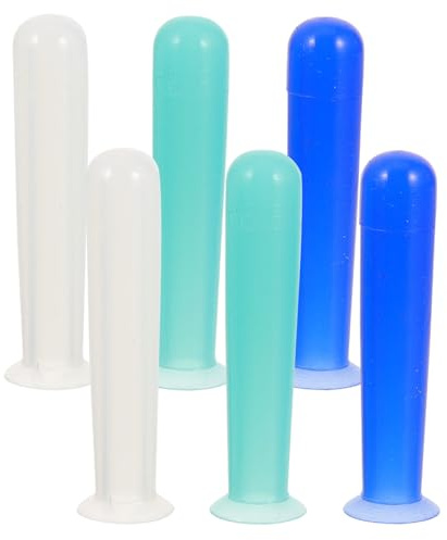 Beaupretty 6 piezas Palitos Succión Lentes Contacto Suaves Pequeños Accesorios Enfermería Portátiles Herramienta Retirar Lentes Viaje Verde Azul Transparente