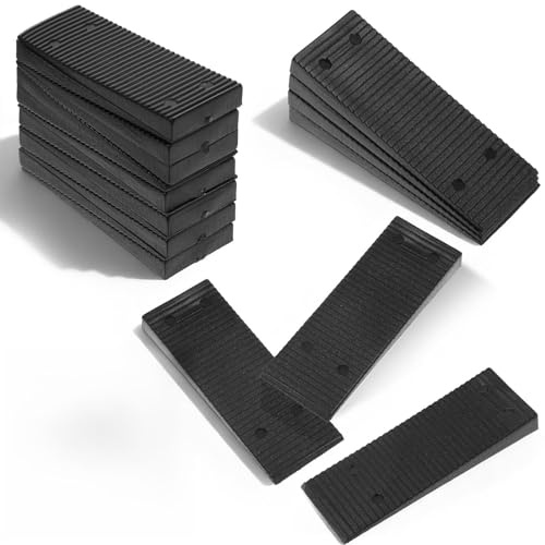 20 livellatori per mobili, cunei in plastica, 8 x 3 cm, cunei universali, regolabili per mobili, per allineare, fissare porte, finestre, pavimenti e tavoli