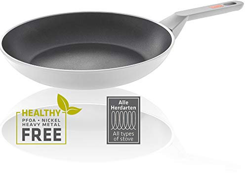Berndes 24 cm Bratpfanne 24cm Veggie Black Induction, Aluminium, schwarz/weiß