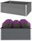 vidaXL Garten Hochbeet Pflanzkasten Blumenkasten Gemüsebeet Pflanzkübel Blumenkübel Frühbeet Gartenbeet Pflanzbeet WPC 150x100x54cm Grau
