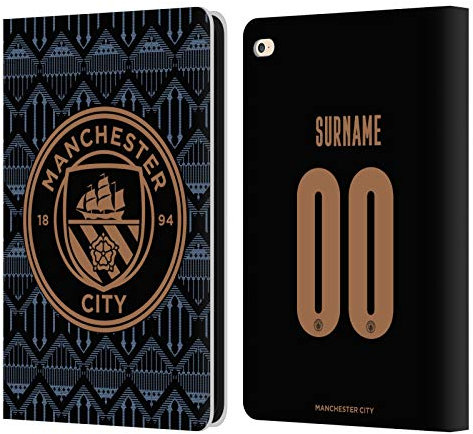 Head Case Designs Offiziell Zugelassen Personalisierte Manchester City Man City FC Away 2020/21 Abzeichen Kit Leder Brieftaschen Handyhülle Hülle Huelle kompatibel mit Apple iPad Air 2 (2014)