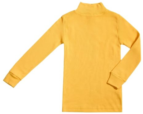 BABIDU Canottiera Intima Unisex per Bambini, Collo Alto e Semi-Dolcevita, Intimo Unisex per Ragazzi e Ragazze dai 2 ai 16 Anni, Canottiera a Maniche Lunghe in Cotone e Poliestere, Tessuto Felpato