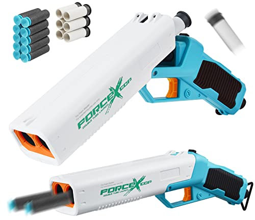 Spielzeug Doppelläufige Schrotflinte Spielzeugpistole für Kinder ab 8 Jahren, Spielzeug-Schaum-Blaster mit 10 Saugpfeil für Jungen Jugendliche