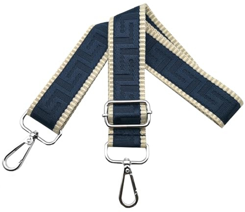 Correa para Bolso Ajustable de Mujer con Mosquetón Plateado 3.8cm Anchura, Reemplazo para Bolsos Bandolera y Crossbody, Azul Oscuro