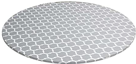 Jemcgrl Nappe Ronde avec Bord éLastique Nappe en PVC éTanche à L' et à L'éPreuve des Essuie-Tout Housse de Table pour IntéRieur et ExtéRieur