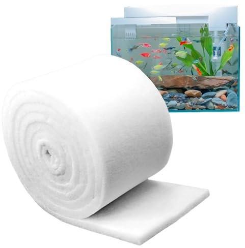 ALICEEDG Éponge filtrante en Polyester, ouate filtrante pour Aquarium, éponge filtrante Haute densité 1 m x 12 cm, éponge filtrante pour Aquarium pour la Filtration des systèmes de climatisation