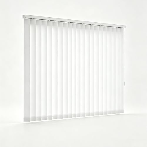 Estores Verticales - Cortina Vertical - Persianas Verticales Blancas, Cortina Lamas Verticales para Interior, Tela de Lamas para Oficinas en Casa Ventanas, Corredera(240W x 200H cm)