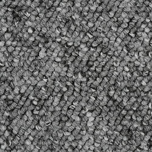 Teppichboden anthrazit in 400 und 500 cm Breite für Wohnzimmer und Schlafzimmer mit Vliesrücken Schlingen Teppich Meterware Made in Netherlands