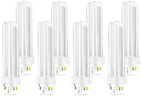 (8 Pack) PLC-13W 827, 4 Pin G24q-1, 13 Watt Double Tube, Compact Fluorescent Light Bulb, Replaces Philips 38325-7 and Sylvania 20682