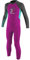 O'Neill Wetsuits Kid's Toddler Reactor II Back Zip Full Wetsuit, Berry/Light Aqua/Graphite, Size 4