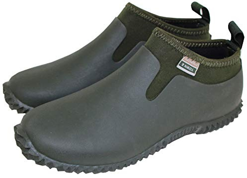 Town & Country Footwear Unisex Neoprene Garden Shoes Slip On Waterproof Outdoor Shoe, Sizes UK 4-8 - All Seasons Green Low Wellington Boot