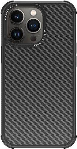 Black Rock - Hülle Carbonhülle Robust Case Real Carbon Passend für Apple iPhone 13 Pro I Karbon Handyhülle, Fiber Cover (Carbon Schwarz)
