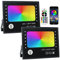 Foco LED RGB,OUSIDE 60W Foco LED Colores Exterior,Con APP Bluetooth y Control Remoto IP66 Impermeable Multicolor Proyector Para Interior Jardín Terraza Halloween(2 Unidades)