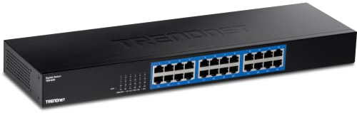 TRENDnet TEG-S25 24-Port Gigabit Switch, 24 x Gigabit RJ-45 Ports, 48Gbps Switching Capacity, Fanless Design, Metal Housing, Internal Power Supply