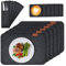 Tischset Platzset, 18er Set Tischsets Abwaschbar Platzsets: 6 Tischsets, 6 Glasuntersetzer, 6 Bestecktaschen - Anthrazit Eckige Platzdeckchen, Telleruntersetzer, Filzset