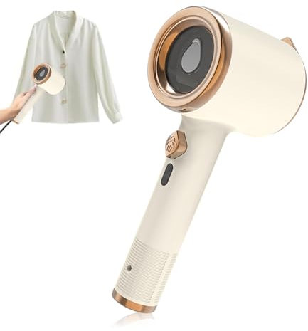 Funmo Steamer Dampfglätter mit 50 ml Wassertank, Kleines Dampfbügeleisen für Haushalt, Geschäft und Reise(weiß)