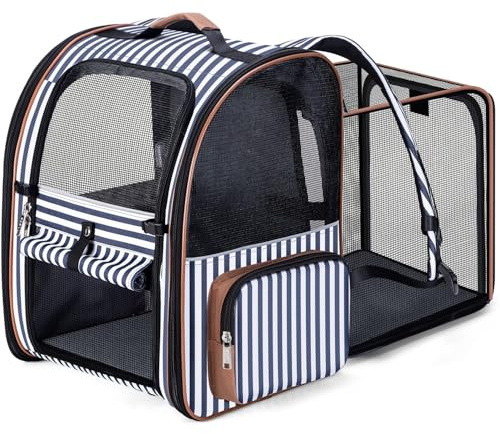 Lekesky Large Expandable Cat Carrier Backpack for Dogs & Cats Up to 25 Lbs