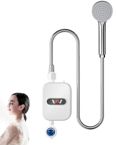 Calentador De Ducha Eléctrico, Ducha Caliente Instantánea, ni Calentador De Agua Termostático, Agua Caliente Ducha, Calentador De Agua InstantáNeo Ducha 220V Grifo De BañO, Resistente Al Agua