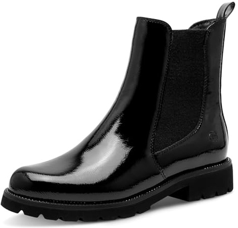 Tamaris Femme Damen Chelsea 1-25483-45 Bottine, Imprimé Noir, 38 EU