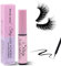 Lash Glue 5ml Adhesivo para Pestañas en tira Negro sin Látex con Pincel de Precisión,Secado Rápido Fijación Duradera