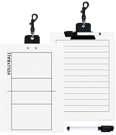 Volleyball-Whiteboard | Badminton-Whiteboard für Trainer | Beidseitige Demotafel für Ballsport, Badminton-Demotafel für Tennis
