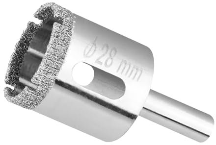 Broca Porcelanico 28mm con Broca de Centro Piloto, Brocas Porcelanico de Diamante para Azulejos, Cerámica, Vidrio, Brocas Corona, Juego de Coronas para Metal, Perforación Precisa y Duradera