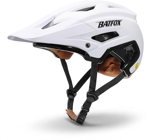 KINGBIKE Mountainbike Fahrradhelm Herren und Damen mit Kamerahalterung, Leichter MTB Helm Fuer Erwachsene, atmungsaktiv, verstellbar 56-60 cm, Fuer Rennrad, City und E-Bike (F6-Weiß Rosa, L)