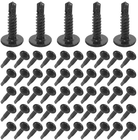 FOYTOKI 460 Tornillos Autorroscantes de Cabeza Plana de Acero Inoxidable Negro para Montaje Rápido en Marcos de Cama y Proyectos DIY Fácil Agarre de Herramienta